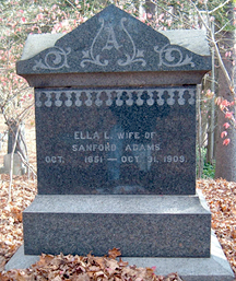 Headstone of Ella Adams